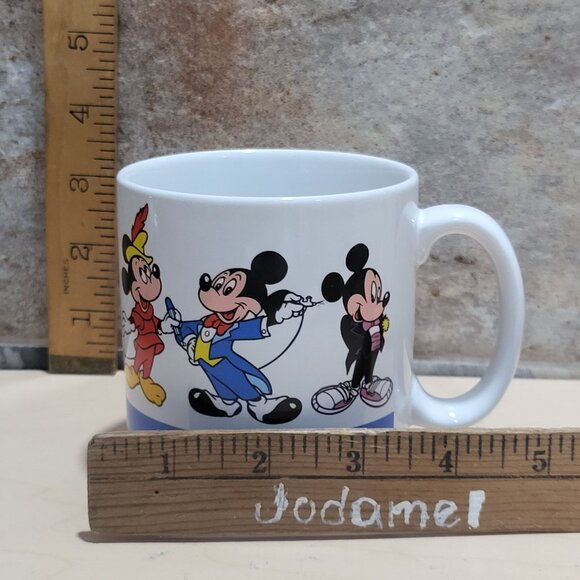 Vintage Mickey Mouse Coffee Mug Applause Mickey Mouse Through The Ages 1928-1990 - Picture 8 of 9